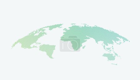 Illustration for World map outline colorful gradient vector illustration - Royalty Free Image