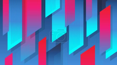 Modern abstract geometric diagonal blue red gradient vector background