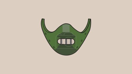 Illustration for Hannibal half face mask vector illustration - Royalty Free Image
