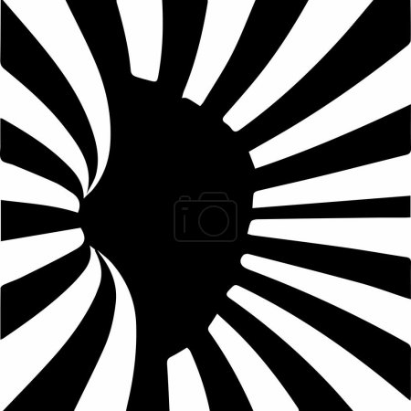 Téléchargez les photos : Illusion d'art optique qui montre une forme irrégulière composée d'un cercle et de quelques lignes spécifiques - en image libre de droit