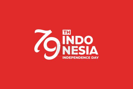 Téléchargez les illustrations : 78e indonésienne icône de logotype de jour de l'indépendance - en licence libre de droit