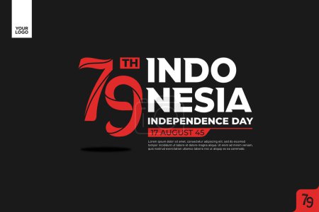 79e Indonésie Logotype Jour de l'indépendance.