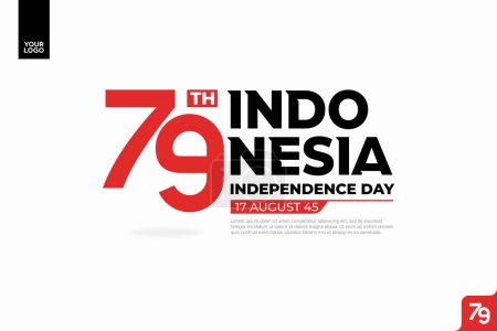 79º Día de la Independencia de Indonesia Logotipo.