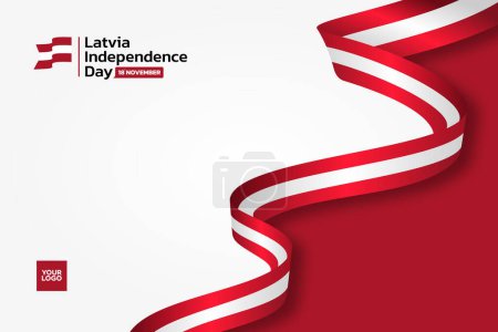 Illustration for Latvia flag background, 18th of november latvia independence day. - Royalty Free Image
