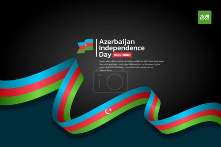 Azerbaijan flag background, azerbaijan independence day 18th october.