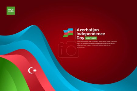 Azerbaijan flag background, azerbaijan independence day 18th october.