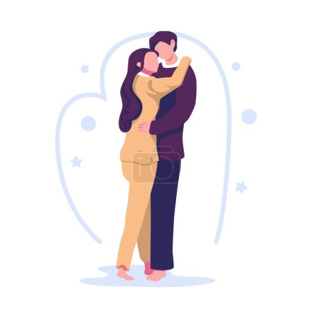 Ilustración de Relaciones románticas estilo plano ilustración vector diseño - Imagen libre de derechos