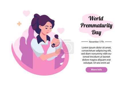Illustration for Vector illustration on the theme of Pregnancy and infant loss awareness month observed each year during October - Royalty Free Image