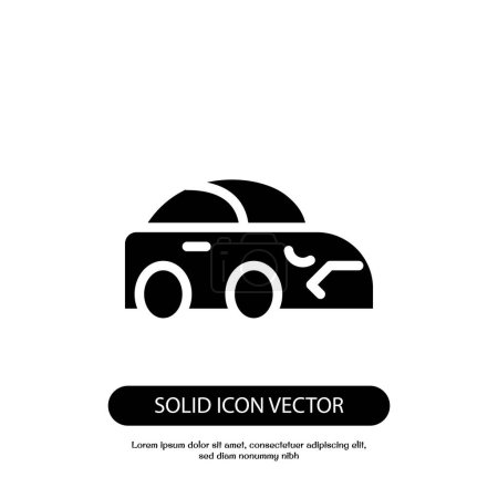 Ilustración de Diseño del vector icono de vista frontal lateral del coche - Imagen libre de derechos