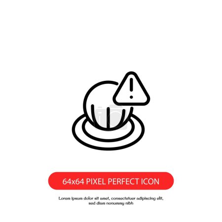 Illustration for Air bag savety car outline icon vector 64x64 pixel perfect good for website and mobile. vector eps.10 - Royalty Free Image