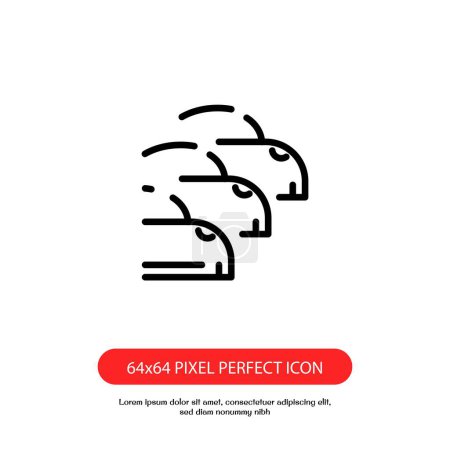 Téléchargez les illustrations : Embouteillage voiture icône contour pixel parfait bon pour le web ou mobile - en licence libre de droit