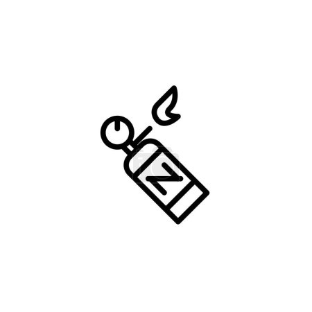 Ilustración de Icono de contorno nitroso píxel perfecto para web o móvil. sistema de óxido nitroso, auto deporte icono - Imagen libre de derechos