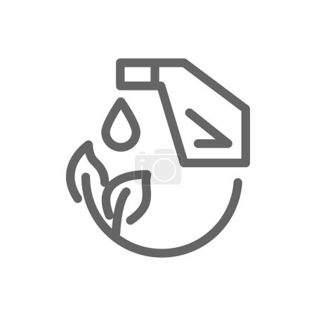 Illustration for Friendly energy outline icon. bio fuel outline icon pixel perfect for web and mobile - Royalty Free Image