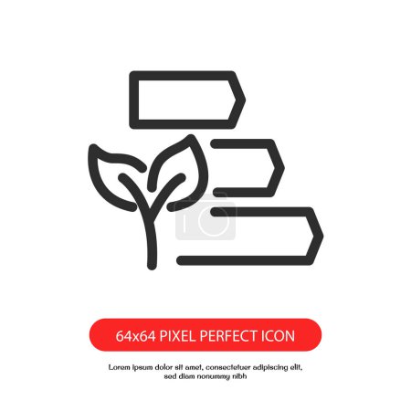 Illustration for Power consumption level outline icon pixel perfect good for web or mobile app - Royalty Free Image