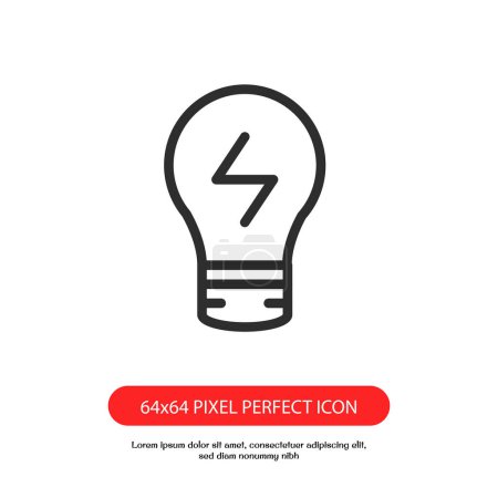 Illustration for Energy outline icon pixel perfect for web and mobile - Royalty Free Image
