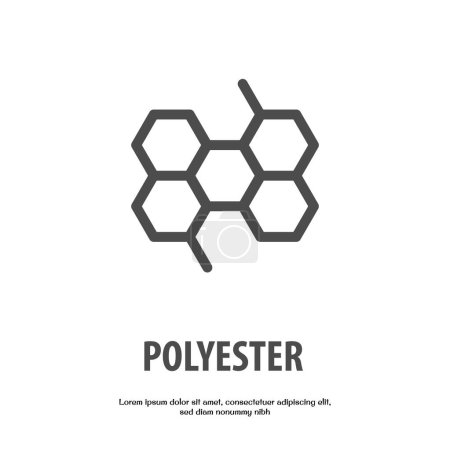 Illustration for Polyester outline icon pixel perfect for website or mobile app - Royalty Free Image