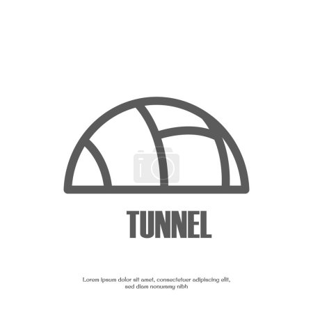 Illustration for Tunnel tent outline icon, pixel perfect for web and mobile app, vector icon design - Royalty Free Image