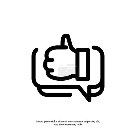 Illustration for Positive feedback outline icon pixel perfect for website or mobile app - Royalty Free Image