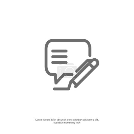 Illustration for Reviews outline icon pixel perfect for website or mobile app - Royalty Free Image
