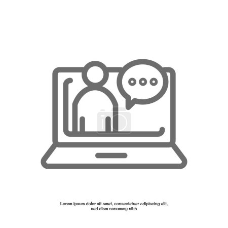 Téléchargez les illustrations : Lonline help outline icône pixel parfait pour site web ou application mobile - en licence libre de droit