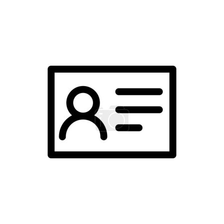 Ilustración de Icono de contorno de tarjeta de identificación píxel perfecto para sitio web o aplicación móvil - Imagen libre de derechos