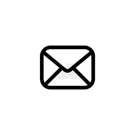 Ilustración de Icono de contorno de correo píxel perfecto para sitio web o aplicación móvil - Imagen libre de derechos
