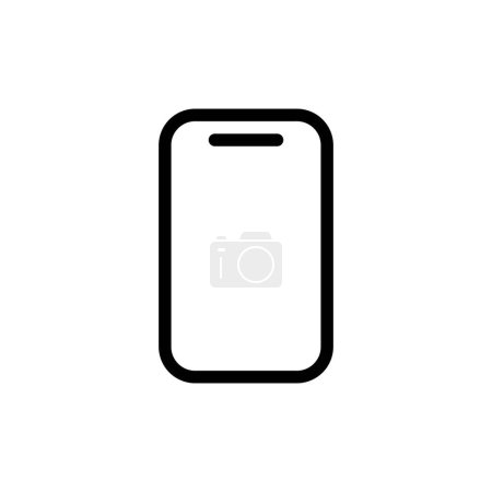 Téléchargez les illustrations : Icône de contour de smartphone pixel parfait pour le site Web ou l'application mobile - en licence libre de droit