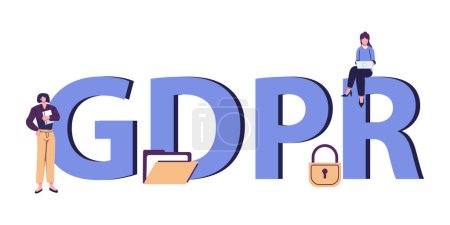 Téléchargez les illustrations : Règles générales pour la protection des données RGPD. La Commission européenne renforce et unifie la protection des données à caractère personnel - en licence libre de droit
