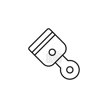 Illustration for Piston outline thin icon. balance symbol. good for web and mobile app - Royalty Free Image