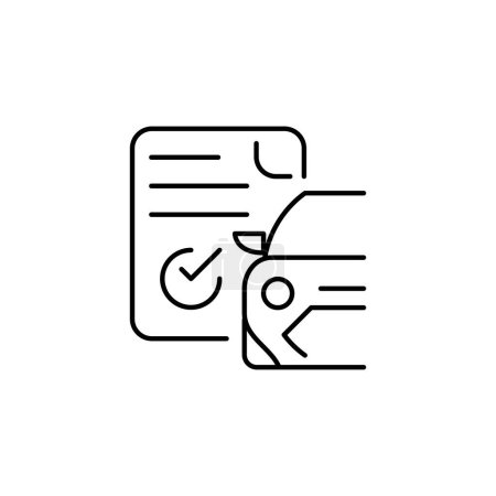 Illustration for Car maintenance list outline thin icon. balance symbol. good for web and mobile app - Royalty Free Image