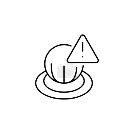 Illustration for Air bag savety car outline thin icon. balance symbol. good for web and mobile app - Royalty Free Image