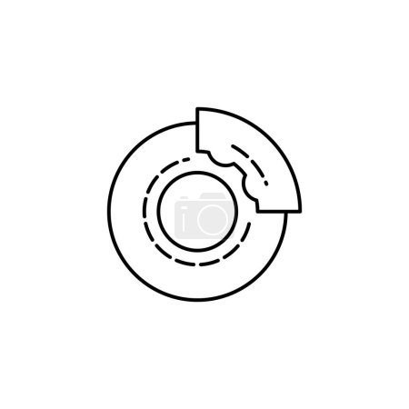 Illustration for Brake outline thin icon. balance symbol. good for web and mobile app - Royalty Free Image
