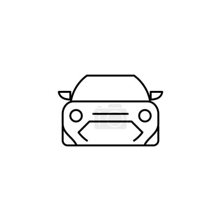 Téléchargez les illustrations : Silhouette de voiture icône mince. symbole de balance. bon pour le web et l'application mobile - en licence libre de droit