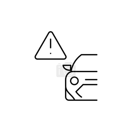 Ilustración de Alerta de coche contorno icono delgado. símbolo de equilibrio. bueno para la web y la aplicación móvil - Imagen libre de derechos