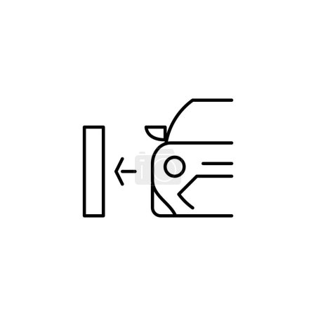 Illustration for Vehicle boundary outline thin icon. balance symbol. good for web and mobile app - Royalty Free Image