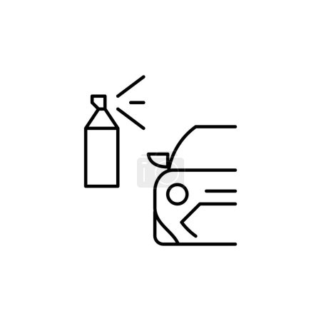 Illustration for Car body paint outline thin icon. balance symbol. good for web and mobile app - Royalty Free Image