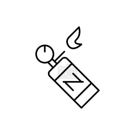 Illustration for Nitrous outline thin icon. balance symbol. good for web and mobile app - Royalty Free Image