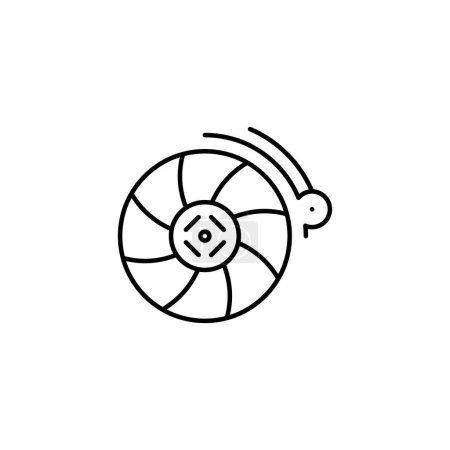 Illustration for Car clutch outline thin icon. balance symbol. good for web and mobile app - Royalty Free Image