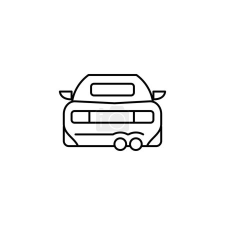 Illustration for Car back side outline thin icon. balance symbol. good for web and mobile app - Royalty Free Image
