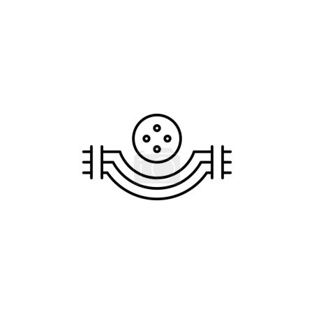 Illustration for Suspension outline thin icon. balance symbol. good for web and mobile app - Royalty Free Image