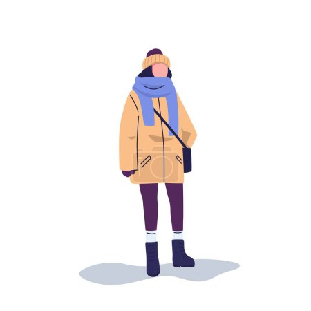 Illustration for People wear fashion winter clothes set vecctor design - Royalty Free Image