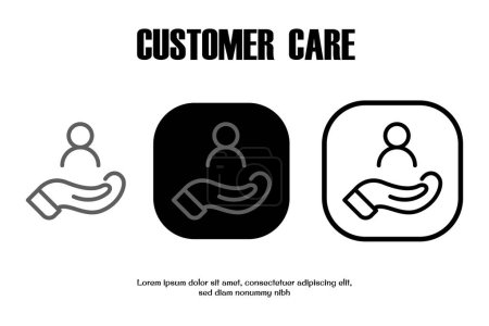 Illustration for Customer care, retention icon in different style vector design - Royalty Free Image