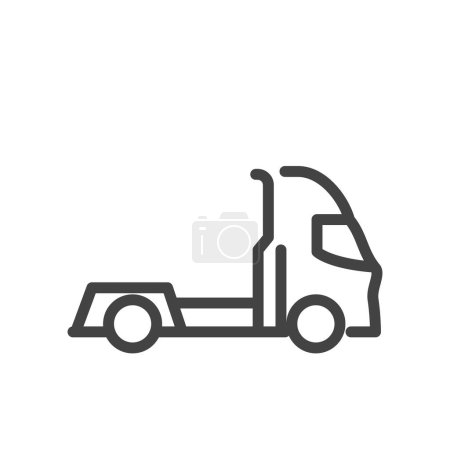 Téléchargez les illustrations : Pixel de contour de camion parfait pour web et mobile - en licence libre de droit