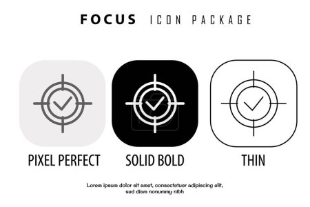 Illustration for Focus outline icon in different style vector design pixel perfect - Royalty Free Image