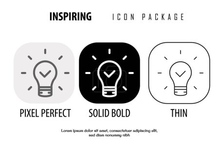Illustration for Inspiring outline icon in different style vector design pixel perfect - Royalty Free Image