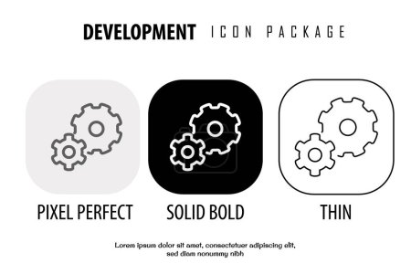 Illustration for Development outline icon in different style vector design pixel perfect - Royalty Free Image