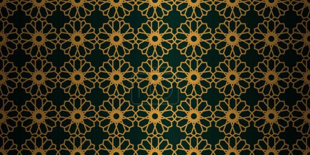Téléchargez les illustrations : Le motif islamique fait défiler sur fond blanc. Texture linéaire florale abstraite monochrome. Conception ornementale sans couture. Conception vectorielle pour échantillons, tissu, emballage dans un style arabe - en licence libre de droit