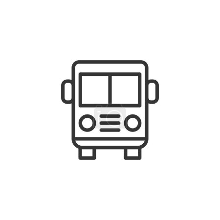Illustration for Bus station outline icon pixel perfect for website or mobile app - Royalty Free Image