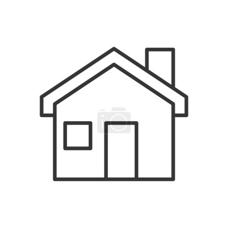 Illustration for House gate outline icon pixel perfect for website or mobile app - Royalty Free Image
