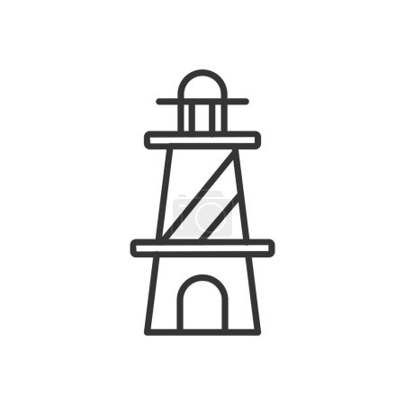Illustration for Lighthouse outline icon pixel perfect for website or mobile app - Royalty Free Image